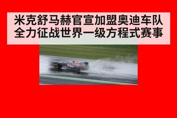 米克舒马赫官宣加盟奥迪车队 全力征战世界一级方程式赛事
